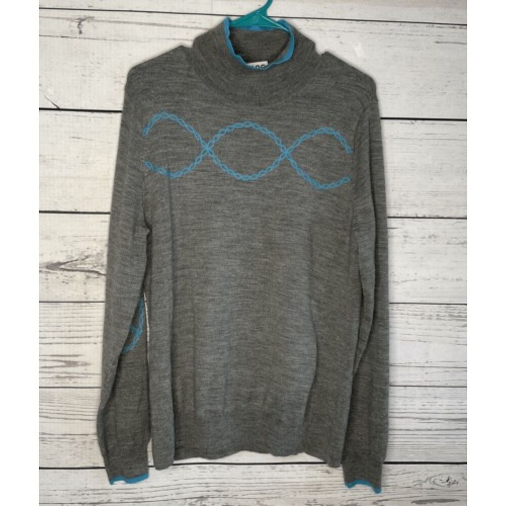 Athleta Momentum Long Sleeve Mockneck‎ Cycling Sweater Women Size L Gray